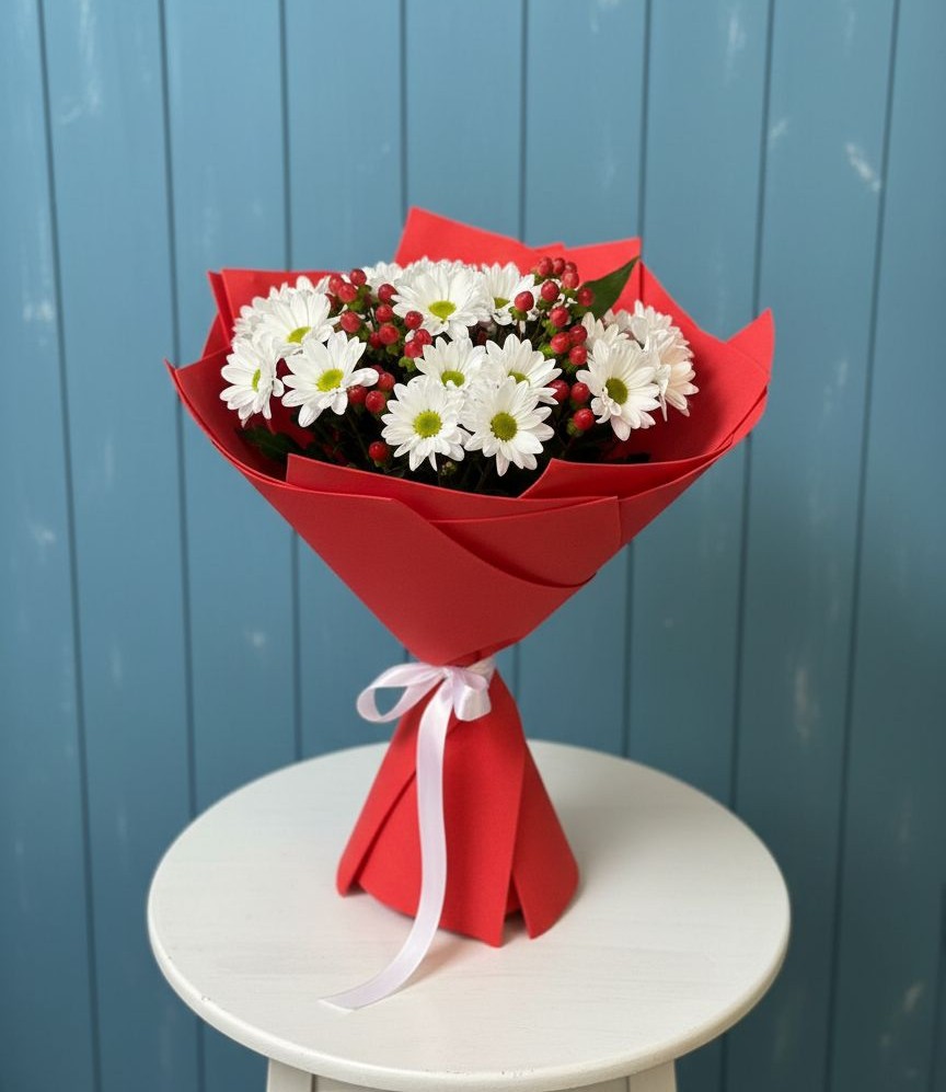 Букет цветов из: Хризантемы в Пустоши