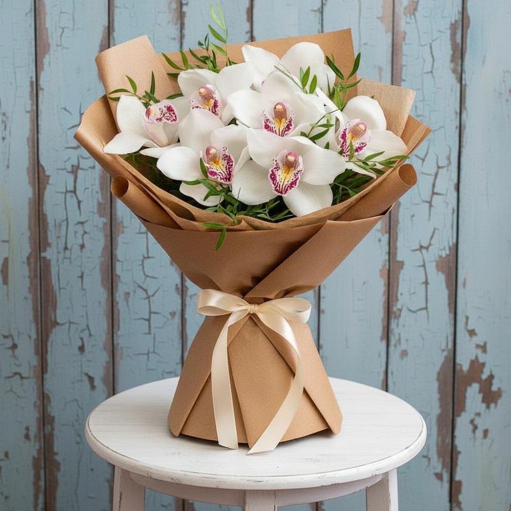 Букет цветов из: Орхидеи и Розы в Пустоши