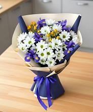 Букет цветов из:  Розы, Ирисы и Хризантемы в Пустоши