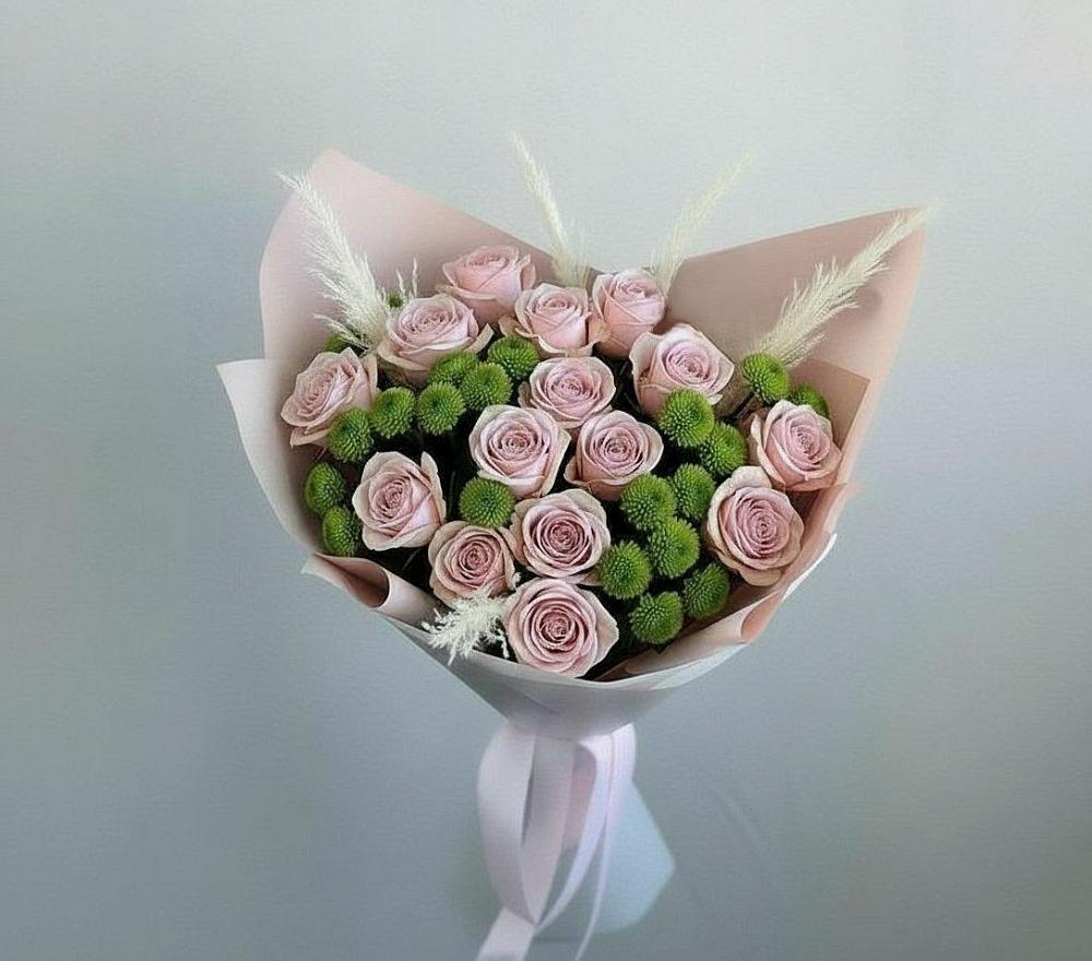 Букет цветов из: Розы и Хризантемы в Пустоши