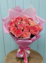 Букет 15 Розовых роз Равель в Пустоши