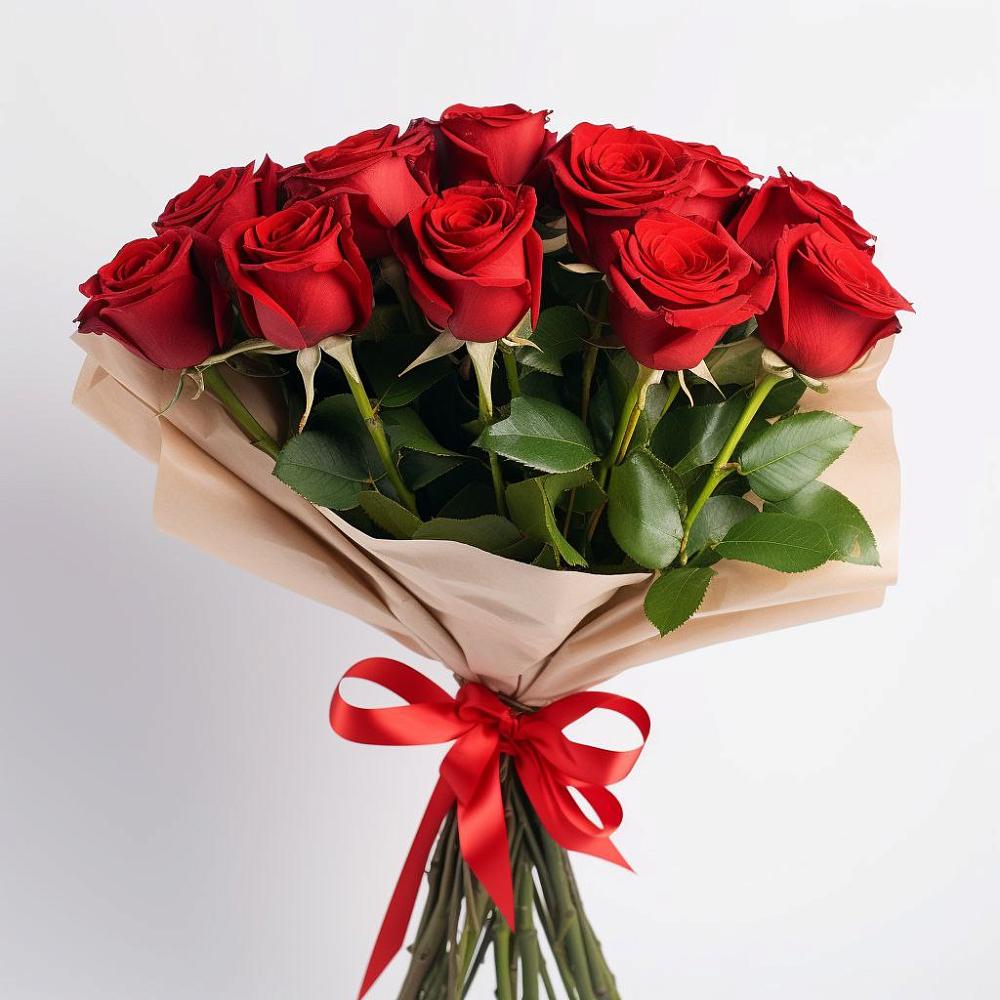 Букет 11 Красных роз Эдлесс Лав в Пустоши