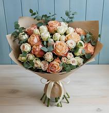 Букет цветов из:  Альстромерии и Розы в Пустоши